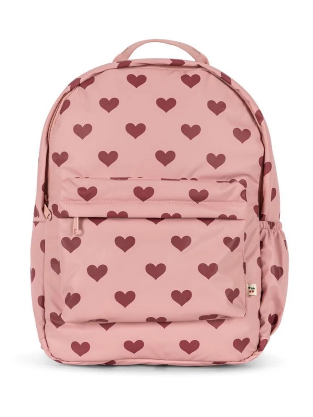 NWT Konges Slojd Rainy Day Kids Heart Print Backpack - Amour Pink